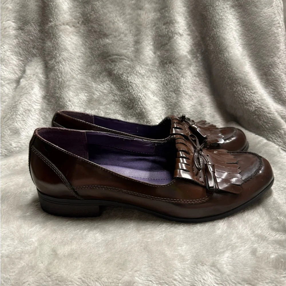 Hotter Women's Chocolate Brown Tassel Loafers - Picture 6 of 10